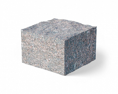 Брусчатка гранитная 100x100x80 мм пилено-колотая Камбулатовское месторождение Карандаш