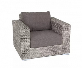 Кресло Боно 4SIS из искусственного ротанга, цвет серый