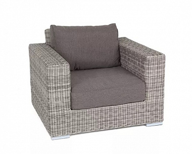 Кресло Боно 4SIS из искусственного ротанга, цвет серый