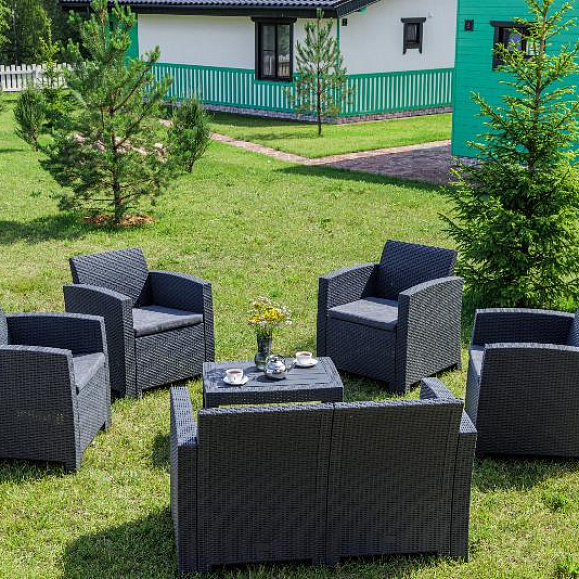 Обеденный комплект Lana L Royal Family из пластика, цвет графит фото 5