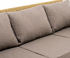 Диван трехместный Боно 4SIS из искусственного ротанга, цвет соломенный