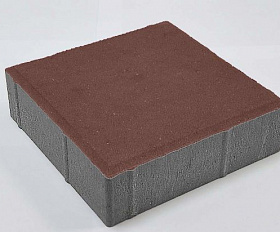 Тротуарная плитка Лидер 40 Квадрат 200х200х60 мм Красный