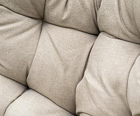 Подвесное кресло Венеция 4SIS из искусственного ротанга, цвет серый с бежевой подушкой