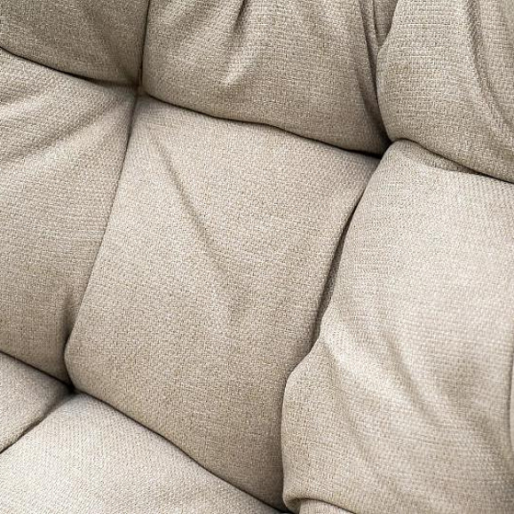 Подвесное кресло Венеция 4SIS из искусственного ротанга, цвет серый с бежевой подушкой фото 7