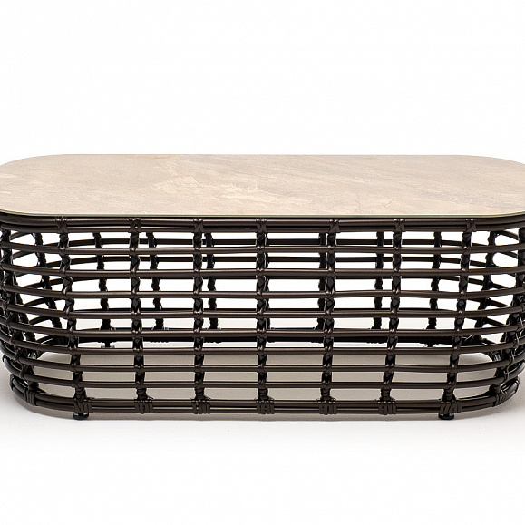 Ницца журнальный столик из искусственного ротанга, цвет бронзовый фото 2