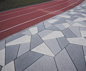 Плита Фабрика Готика Полигональ 80 мм Granite FERRO Цветок Урала