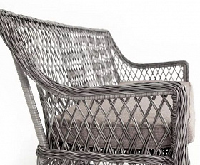 Диван двухместный Латте 4SIS из искусственного ротанга, цвет графит