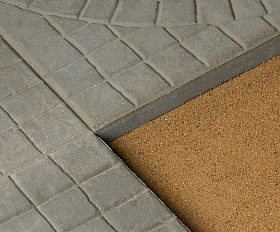 Тротуарная плитка Квадрат 342 механический завод 500х500х40 мм Солнышко, цвет Серый