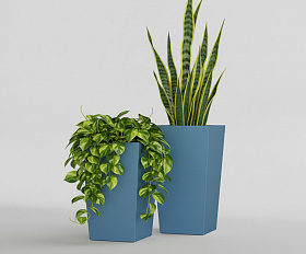 Кашпо Concretika Коник 40x40x70 Блю 5024