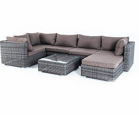 Лунго модуль диванный угловой с подушками, цвет графит