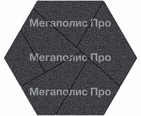 Тротуарная плитка Выбор Оригами Б.4.Фсм.8 80 мм Стоунмикс Черный с белым
