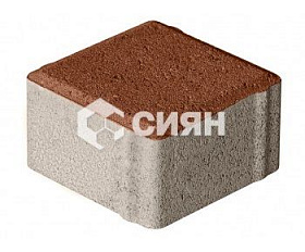 Тротуарная плитка Сиян Квадрат П20-6 60 мм Терракотовый