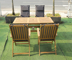 Обеденный комплект Kimberly Royal Family из дерева на 4 персоны (квадратный стол)