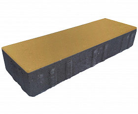 Тротуарная плитка Лидер 40 Паркет 150х450х80 мм Желтый