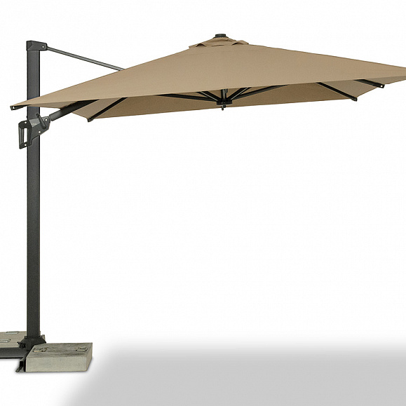 Римини зонт уличный 3х3м на боковой алюминиевой опоре, тент бежевый фото 1