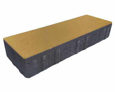 Тротуарная плитка Лидер 40 Паркет 150х450х80 мм Желтый