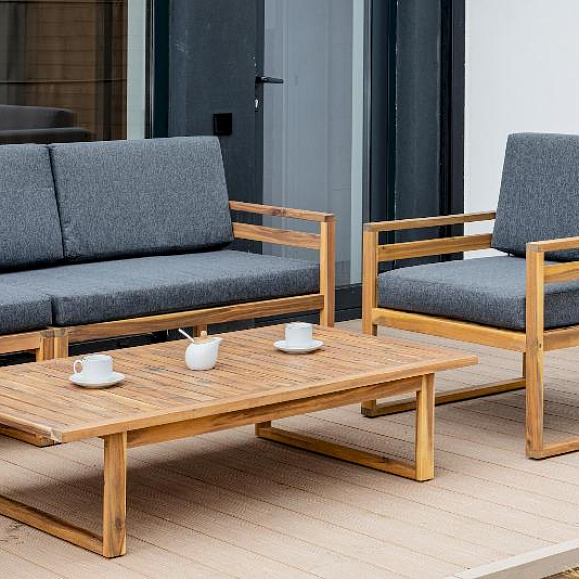 Лаунж-зона Brooklyn Royal Family из дерева, цвет серый фото 4