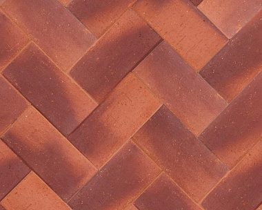 Тротуарная клинкерная брусчатка ЛСР Манчестер 200х100х50 мм, бордо