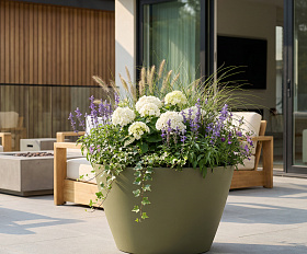 Кашпо Concretika Боул D80H45 Хакс 170 4010