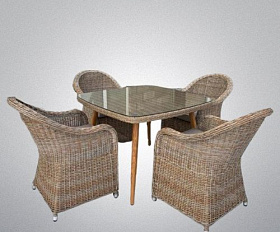 Комплект мебели T368/Y490 Beige (4+1)