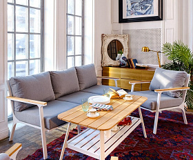 Диванная группа из алюминия CONCORDE L белая Joygarden