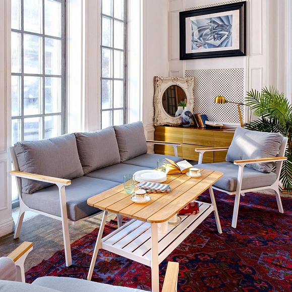 Диванная группа из алюминия CONCORDE L белая Joygarden фото 6