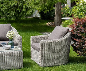 Лаунж-зона Кон Панна 4SIS из искусственного ротанга, цвет бежевый