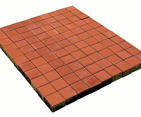Тротуарная плитка Braer ЛУВР Квадрат 100х100х60 мм Красный