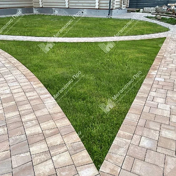 Тротуарная плитка Braer СТАРЫЙ ГОРОД ВЕЙМАР 60 мм Colormix Миндаль фото 3
