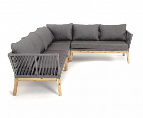Диван модульный Барселона 4SIS из роупа (веревки), цвет серый