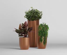 Кашпо Concretika Йар D40H87 Бронза