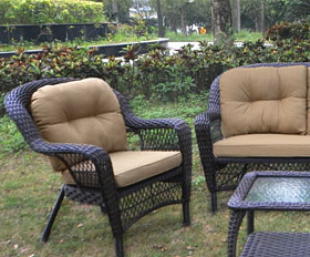 Плетеный комплект для отдыха LV-520BB Вrown/Beige