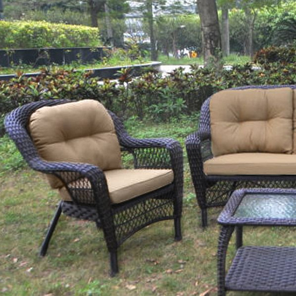 Плетеный комплект для отдыха LV-520BB Вrown/Beige фото 2