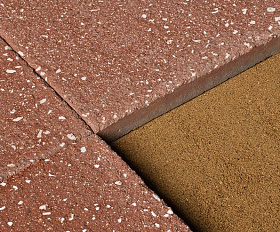 Тротуарная плитка 342 Механический завод Квадрат 500х500х40 мм дробеструйная с мраморной крошкой цвет Красный