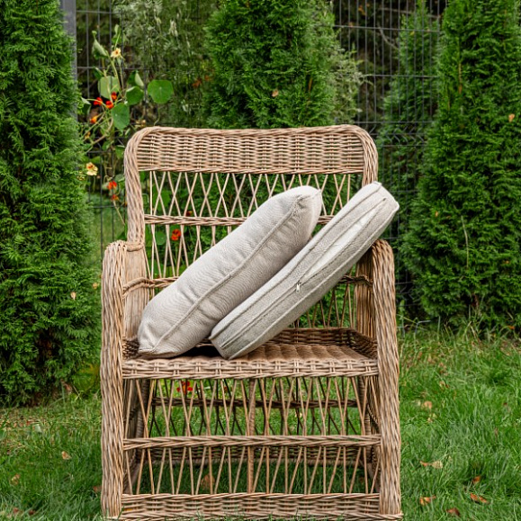 Обеденные кресла Isabella Royal Family из искусственного ротанга, цвет бежевый фото 7