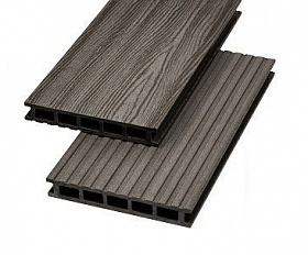 Террасная доска Экодэк Брайт Макс Шале 2D, цвет Шоколад