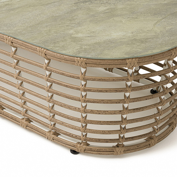 Валенсия журнальный столик из искусственного ротанга, цвет соломенный фото 4