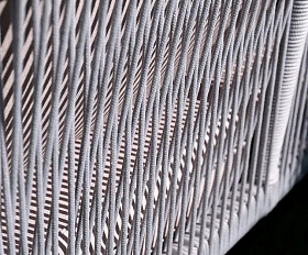 Диван двухместный Канны 4SIS из роупа (веревки), цвет светло-серый