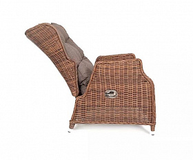 Плетеное кресло раскладное Форио 4SIS из искусственного ротанга, цвет коричневый