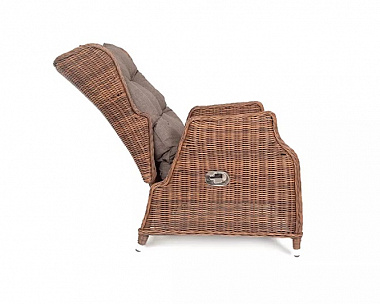 Плетеное кресло раскладное Форио 4SIS из искусственного ротанга, цвет коричневый