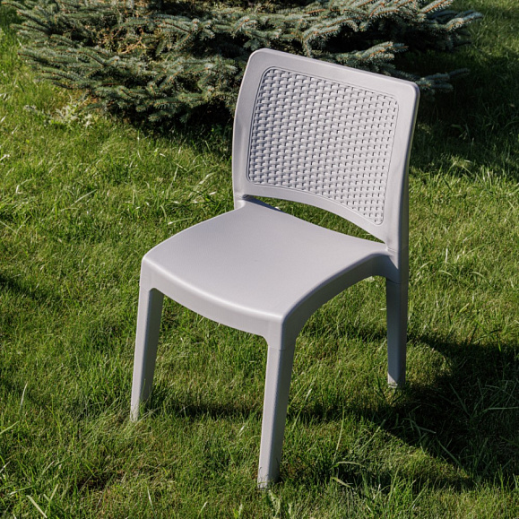 Обеденный комплект July XXL Royal Family из пластика, цвет светло-серый фото 4