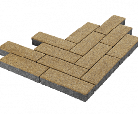 Тротуарная плитка Stellard Паркет 450x150x80 мм Желтый