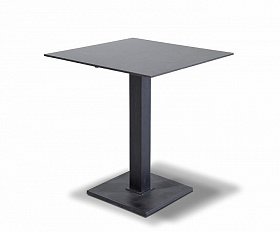 Каффе интерьерный стол из HPL квадратный 90х90см, цвет серый гранит