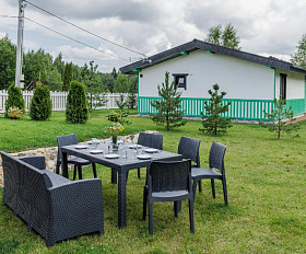 Обеденный комплект July XXL Royal Family из пластика, цвет графит