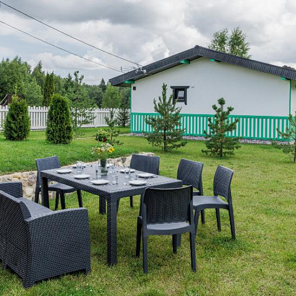 Обеденный комплект July XXL Royal Family из пластика, цвет графит фото 4