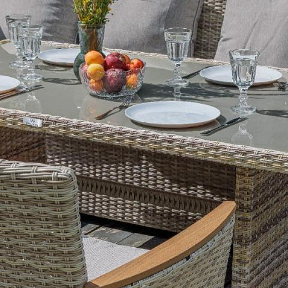 Угловой комплект Zorro Wood Double Royal Family из искусственного ротанга, цвет бежевый фото 2