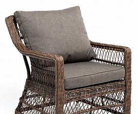 Кресло Гранд Латте 4SIS из искусственного ротанга, цвет коричневый