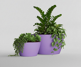 Кашпо Concretika Боул D80H45 Лаванда 300 6035