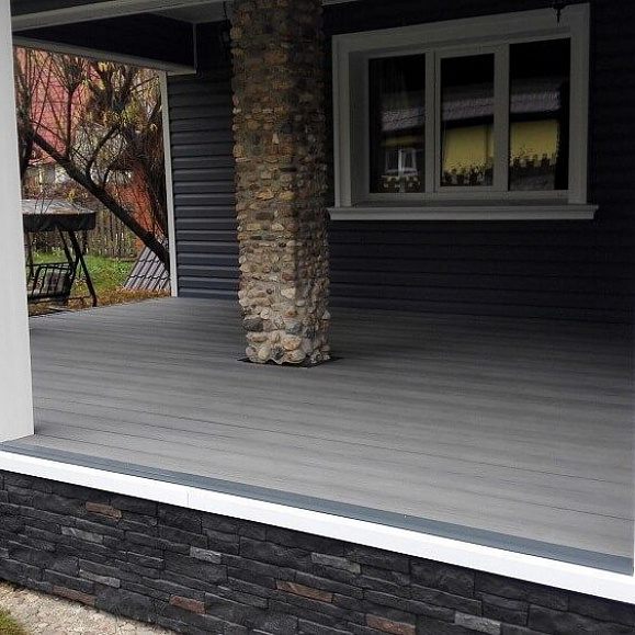 Террасная доска Экодэк Брайт Макс Кантри 3D, цвет Серый Дым фото 2