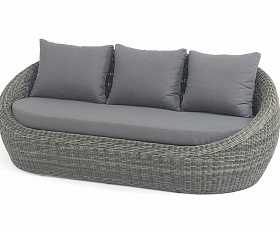 Барселона диван из искусственного ротанга трехместный, цвет графит
